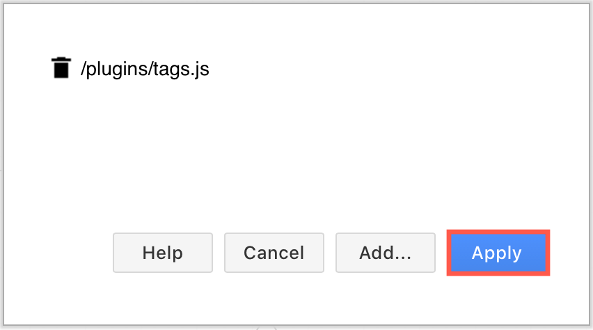 Add the tags plugin