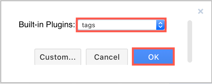 Add the tags plugin