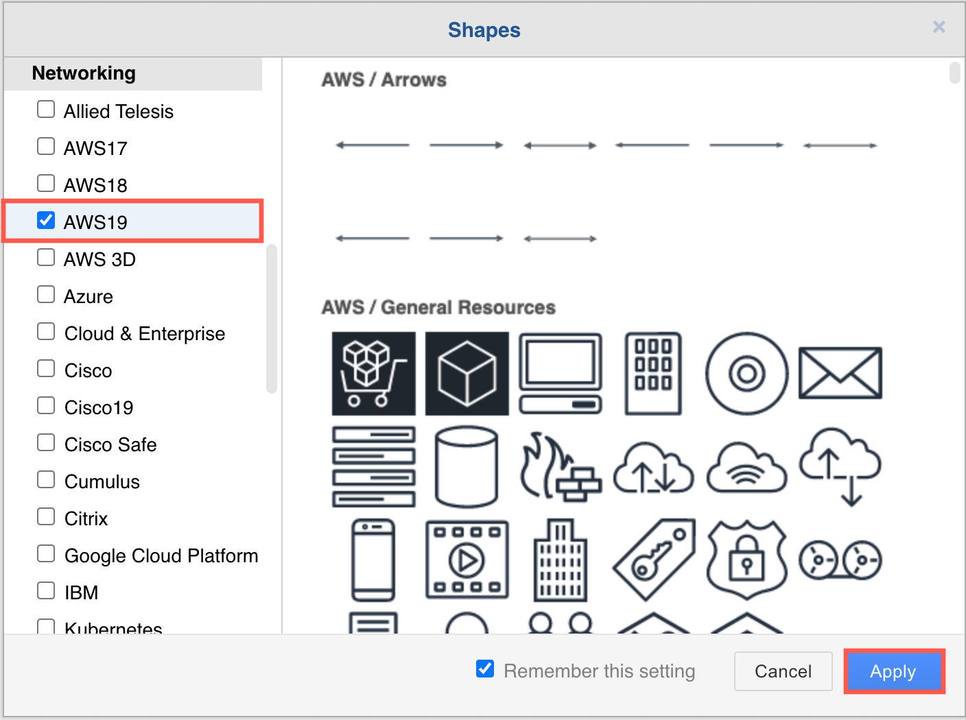 Enable whichever AWS library you want to use