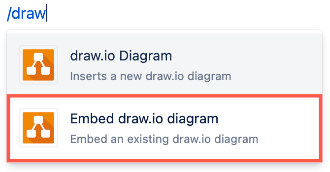 Add the _Embed draw.io diagram_ macro to a Confluence Cloud page
