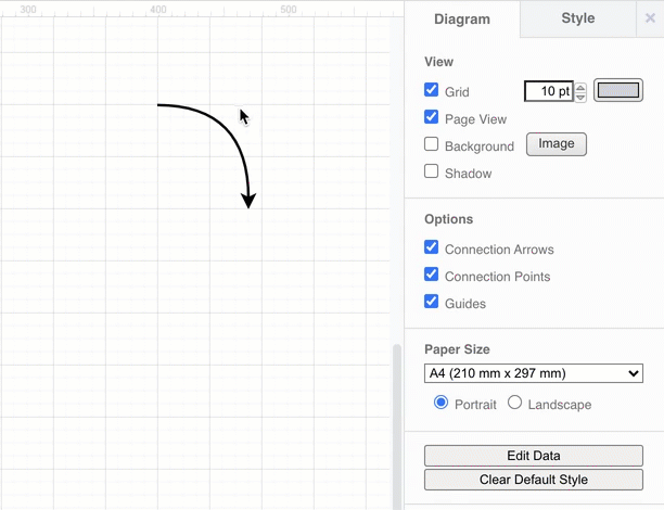 Rotate a connector in a group with another shape