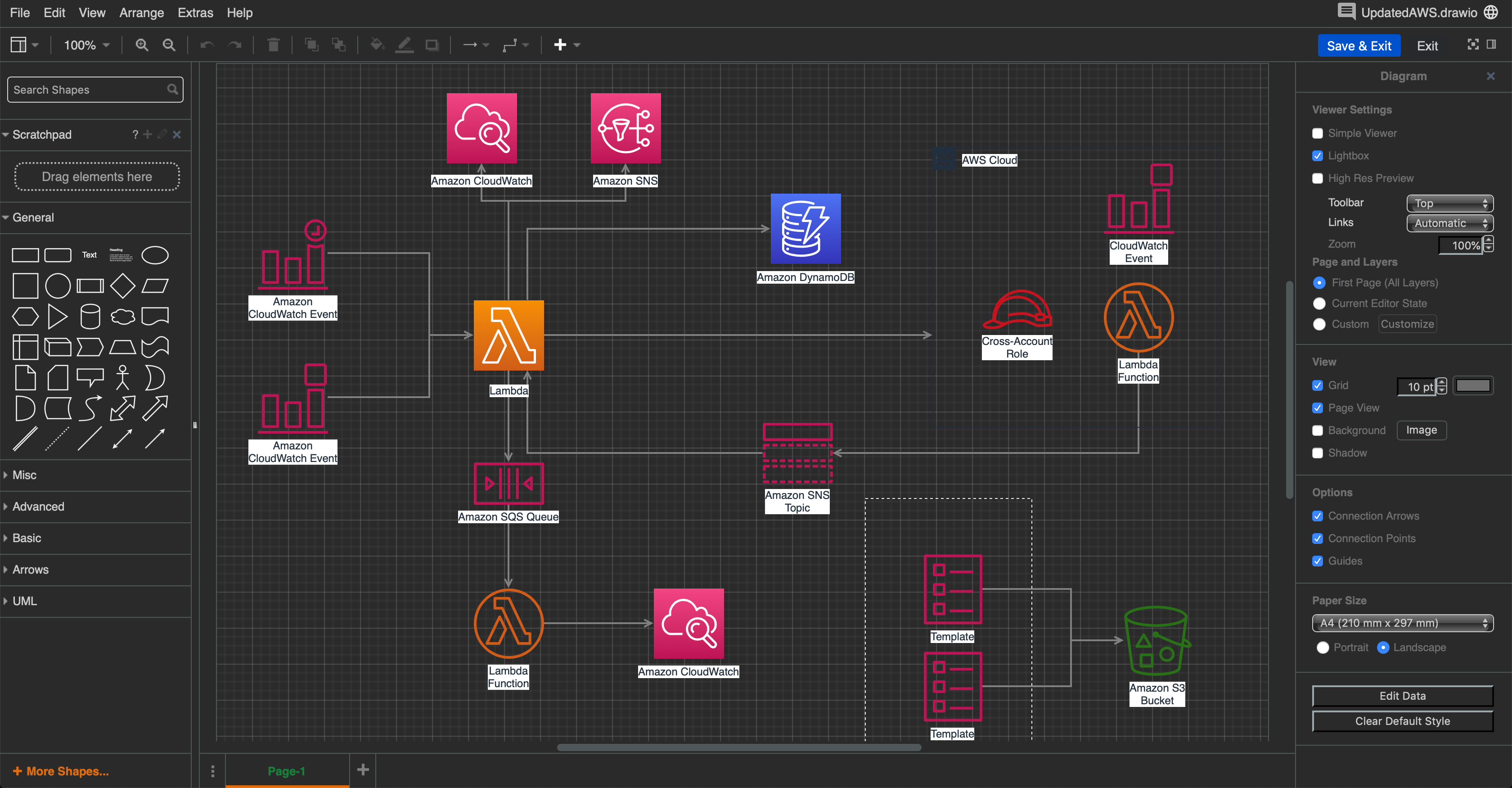 Dark theme in draw.io for Confluence Cloud